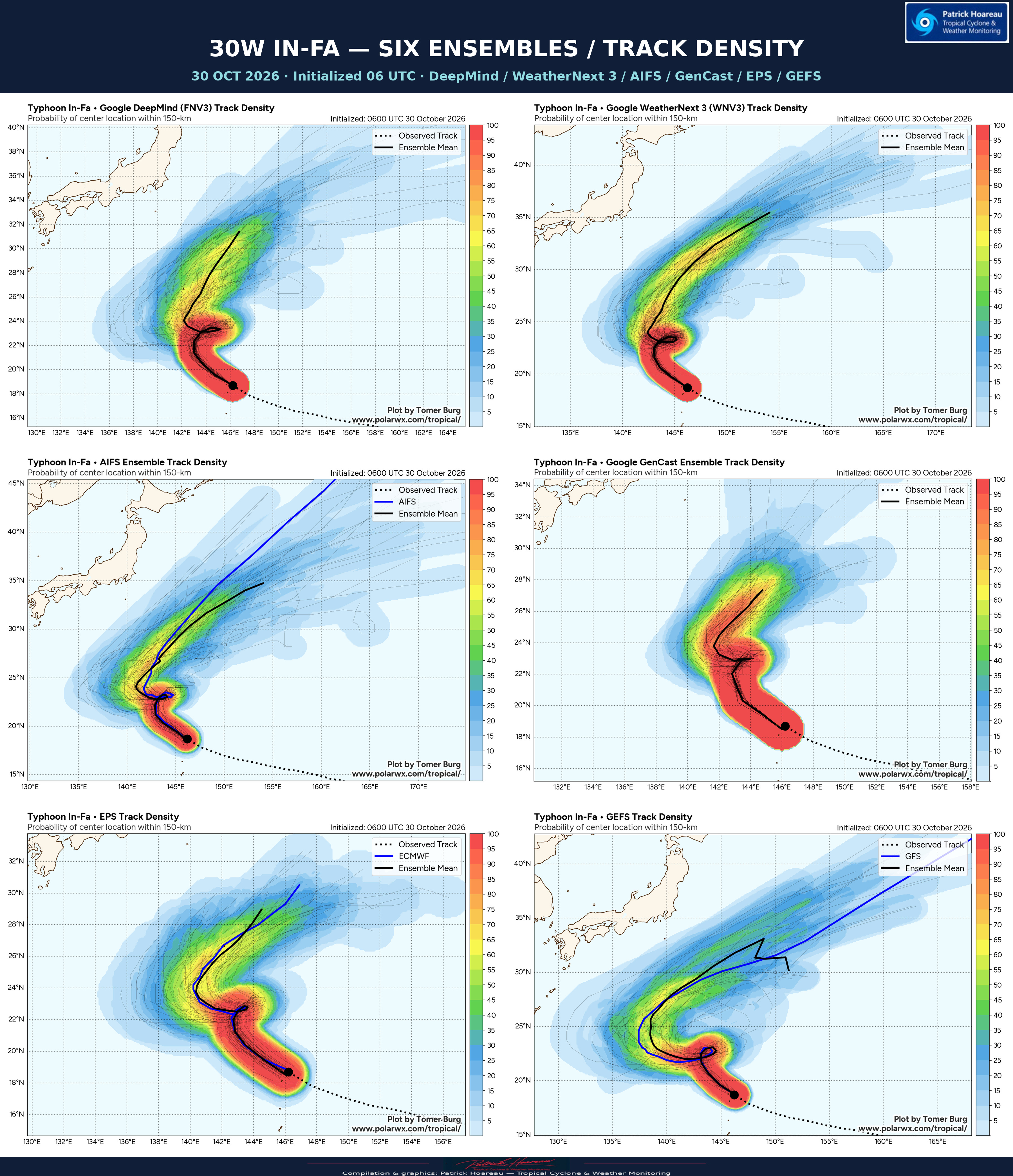 10/30/26 1500 UTC : Typhoon 30W (IN-FA) CAT 4, a robust quasi-annular core, a complex loop ahead and gradual weakening