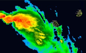 23h: Réunion: les pluies orageuses s'approchent