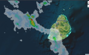 22h: Maurice: averses dans la région de Bel Ombre et averses en approche par l'ouest