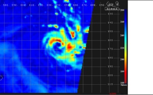 CYCLONES: 08h40: la forte tempête Funani s'intensifie avec un oeil en formation à présent visible