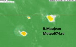 Maurice/Réunion: averses orageuses en cours