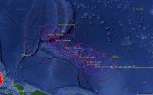 15UTC: TD 02W forecast to intensify rapidly to a Category 3 US in 3 days while approaching the Yap/Guam area
