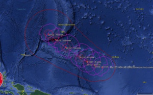 15UTC: TD 02W forecast to intensify rapidly to a Category 3 US in 3 days while approaching the Yap/Guam area