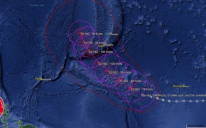 21UTC: WUTIP(02W) intensifying and forecast to reach CAT3 US in less than 2 days while approaching the Guam/Yap area