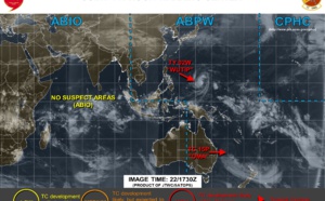 Indian Ocean: CYCLONES: no suspect areas in the foreseeable future at the moment.