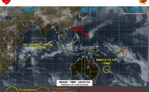 06UTC: South Pacific: Invest 95P: medium chances of development in 24H, and remnants of OMA(15P): subtropical system