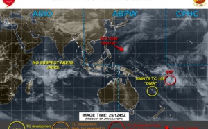 1330UTC: South Pacific: INVEST 95P: development likely within the next 24hours
