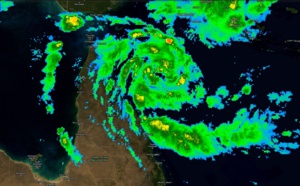 21UTC: TC TREVOR(20P) has formed, intensifying rapidly over the Coral Sea with landfall over Cape York expected shortly after 36hours