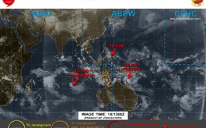 13UTC: South Indian: 95S is likely to develop next several days to the northwest of Western Australia