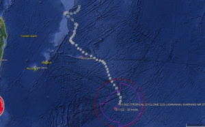 03UTC: JOANINHA(22S), final warning, maximum intensity reached was 115knots, Category 4 US