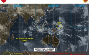 INVEST 99W:  450km to Chuuk may develop into a tropical cyclone in 36/48hours