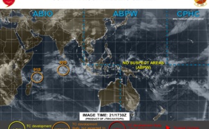 18UTC: South Indian: cyclonic activity not over yet. 90S and 91S under watch