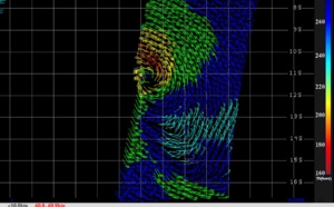 SOUTH INDIAN: (09UTC): TC LORNA(25S) category 1 US, shear limiting intensification