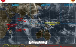 INDIAN OCEAN: TC 01B: significant intensification forecast next 4 days. TC LORNA(25S): significant weakening forecast after 12hours