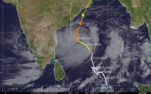 Cyclone FANI(01B) category 3 US, possible landfall near Puri/India shortly after 48hours(VIDEO)