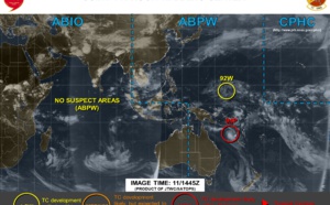 Coral Sea: INVEST 94P likely to intensify next 24/48h and may take on subtropical characteristics