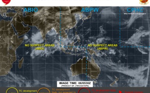 Cyclonic activity: no suspect areas at the moment