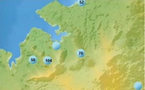 MAURICE: un vent de "ouf", 104km/h à la Montagne des Signaux