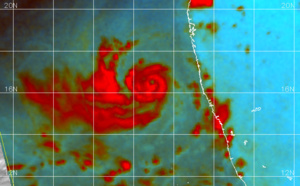 Arabian Sea: TC VAYU(02A) now a category 1 US, intensifying with landfall as a strong category 2 forecast just after 36h