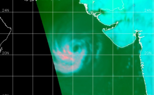 Cyclone VAYU(02A) is forecast to turn sharply northeastward after 12h and weaken rapidly after 24hours