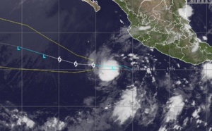 Tropical depression 01E is forecast to reach minimal storm intensity within 24hours over open seas