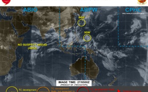 Western North Pacific: two Invest areas, none are expected to develop significantly at the moment