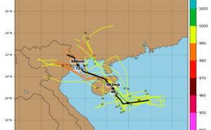 South China Sea: INVEST 96W expected to move westward and develop next few days