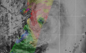 TS DANAS(06W) peak intensity within 12hours. Dissipation forecast over South Korea after 48hours