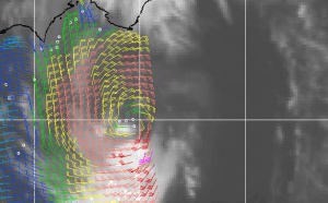 TS NARI(07W) near landfall in Honshu/Japan as a weak tropical storm