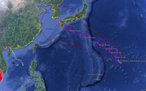 TD WIPHA(08W) forecast to dissipate near Hanoi in 36h. 09W: slowly intensifying