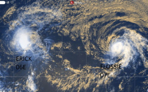 Hurricane ERICK(06E) tracking safely to the South of Hawaii