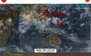 Invest 96W and Invest 95B upgraded to MEDIUM