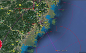 LEKIMA forecast to make landfall close to Taizhou as a strong typhoon within 24h