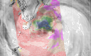 TS Krosa is accelerating northward, expected over cooler Sea of Japan within 24h