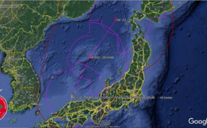Krosa will become a cold low with gale-force winds within 24h