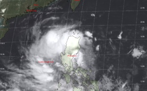 PODUL(13W) over South China Sea within 12h, landfall southern Hainan in72h with 50knots winds