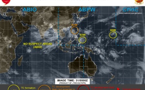 3 Invest areas under watch: 91W expected to intensify while over the South China Sea