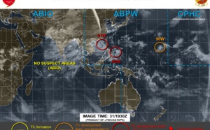 Tropical Cyclone formation Alert issued for Invest 91W and Invest 92W. Invest 90W: Medium