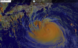 Typhoon Faxai: compact category 4, should weaken a bit before landfall/Honshu before 24h