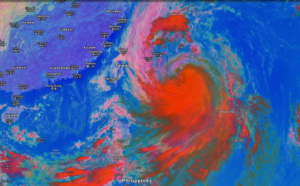 Tapah(18W) intensifying, typhoon intensity forecast in 48h south of Jeju