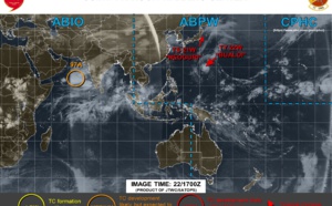 Bualoi(22W) near Super Typhoon intensity. Invest 97A upgraded to Medium
