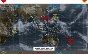 Invest 96W and Invest 91S: LOW