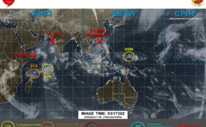 TY Kammuri(29W), Invest 95W, TCs 06A &amp; 07A, Invest 91S &amp; 92S: Updates at 03/18UTC