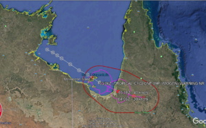 Gulf of Carpentaria: TC 09P(IMOGEN) has formed  but should be short-lived, Mornigton island reports 96km/h gust