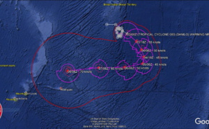 TC 08S(DANILO) is expected to make a sharp turn westward in 72h but confidence in the forecast remains low