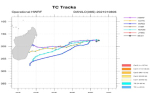 Weakened 08S(DANILO) forecast to re-intensify and approach Mauritius/Réunion islands, 08/15utc update