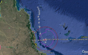 11P(KIMI): Final Warning as the system is unravelling, Peak Intensity was 55knots
