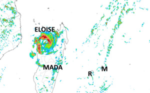 ILES SOEURS: prochaines 24h: instable, lourd et humide, proche des records Mardi à MAURICE