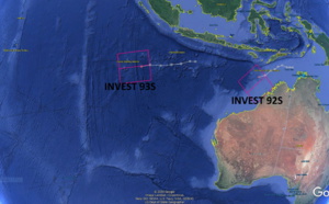 SOUTH INDIAN: Invest 92S and Invest 93S: high chances of development, TCFA issued, 20/15utc updates