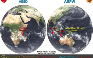 SOUTH INDIAN: 3 numbered systems by the JTWC, 12S(ELOISE), 13S and 14S,  22/03utc updates
